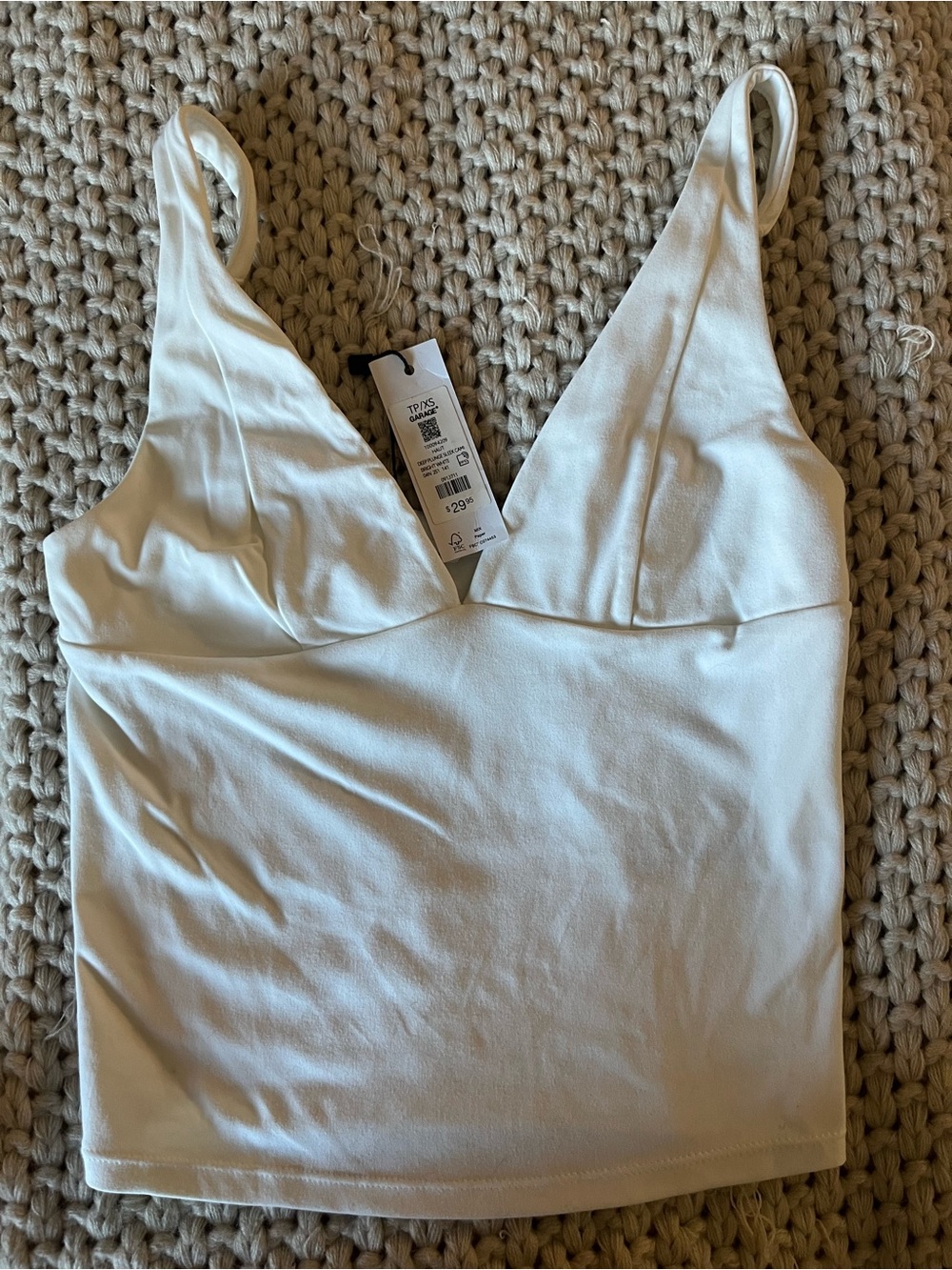 Garage white V-Neck Tank Camisole NWT